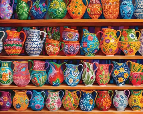 White Mountain Rompecabezas de 1000 piezas con diseño de jarrón colorido con piezas grandes, regalo para adultos y familia, 24 x 30 pulgadas, bonito