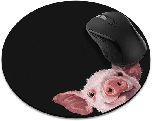 Miniatura 20 de Alfombrilla de mouse redonda antideslizante, alfombrilla de mouse de bulldog inglés WIRESTER para el hogar, la oficina y el escritorio