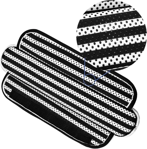 Miniatura 3 de ZINZ Almohadilla de hombro universal ultra gruesa y transpirable para bolso - Larga y cómoda Negro&blanco