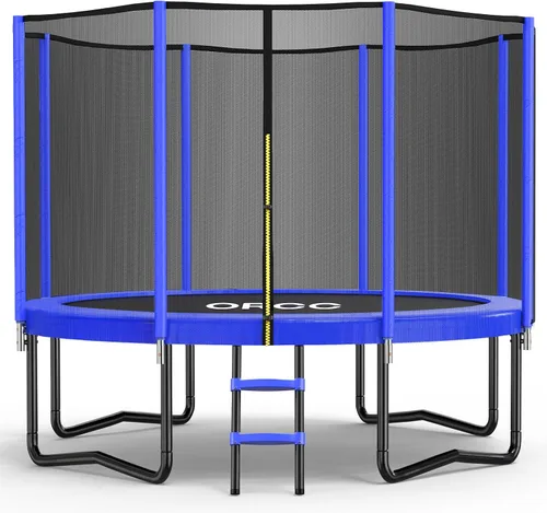 ORCC - Cama elástica de 8 pies, 10 pies, 12 pies y 14 pies, cama elástica para exteriores con red de seguridad, cama elástica de 186 kg para niños,