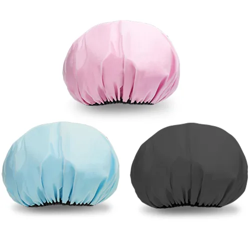 Miniatura 8 de 3 gorros de ducha súper extra grandes de 16.5 pulgadas, gorro de ducha reutilizable doble impermeable para mujer, gorro de ducha jumbo con forro