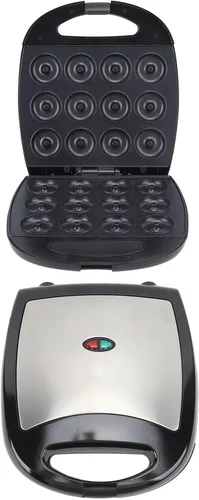 Miniatura 9 de Máquina para hacer donas con temperatura, calefacción de doble cara, diseño de 12 agujeros, máquina para hacer panqueques de cocina