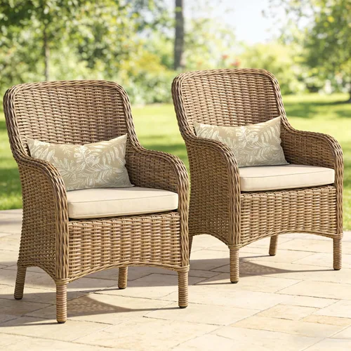 Miniatura 980 de Juego de 2 almohadas para exteriores de 16 x 16 pulgadas, repelentes al agua con interiores, para muebles de patio, hogar, jardín, geometría bohemia