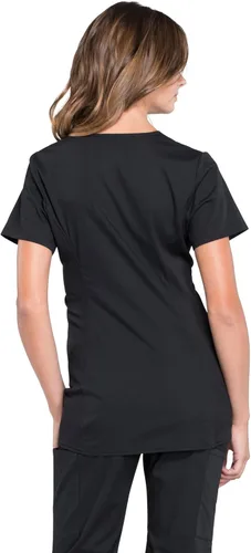 Miniatura 2 de Cherokee Women's Maternity Scrub Top with 3 Pockets Mock Wrap WW685