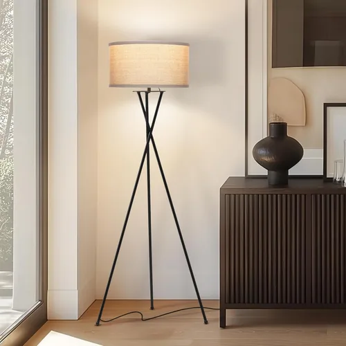 Miniatura 5 de Brightech Jaxon lámpara de pie trípode estilo mitad de siglo con innovación contemporánea - Incluye Brightech's LightPro foco LED de 9.5 Watt