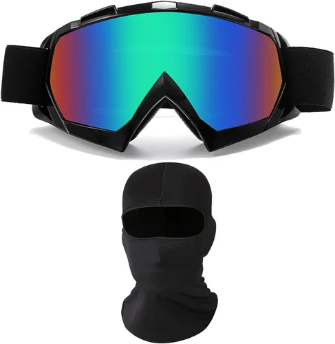 Miniatura 12 de Gafas de motocicleta con máscara facial, resistentes al viento, gafas de esquí de carreras de motocross, gafas protectoras de seguridad
