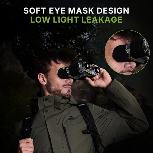 Miniatura 3 de Gafas de visión nocturna, prismáticos de visión nocturna 4K para adultos, 36 MP, rango de 1300 pies, zoom digital 8X, linterna y brújula, batería