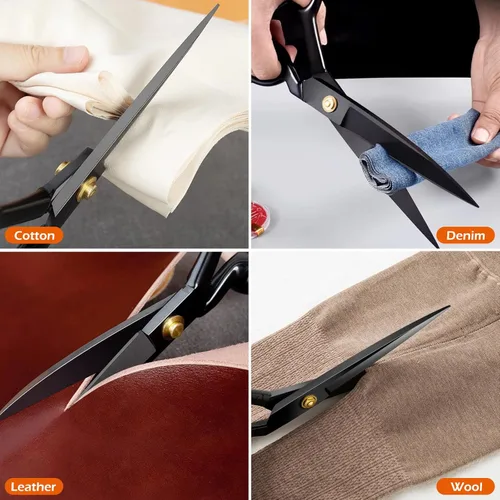 Miniatura 5 de Tijeras de tela profesionales, tijeras de costura resistentes de 8 pulgadas para corte de tela, tijeras de costura afiladas a medida para cortar
