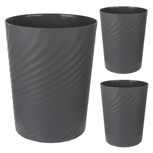 Miniatura 24 de UUJOLY Cubo de basura de plástico, cesta de basura para baños, cocinas, oficinas, habitaciones de niños, verde azulado Azul Oscuro