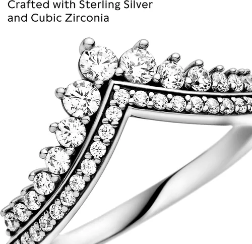 Miniatura 4 de PANDORA Anillo de circonitas cúbicas Princess Wish en plata de ley