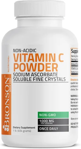 Miniatura 5 de Bronson Labs cristales de vitamina C, 1000 mg (ascorbato de sodio no acídico), 1