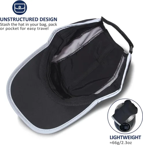 Miniatura 4 de GADIEMKENSD Sombrero reflectante plegable para exteriores, diseño sin estructura, protección solar UPF 50+, sombreros deportivos para mujeres