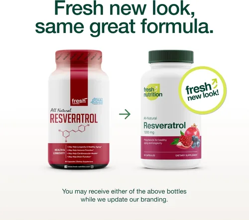 Miniatura 2 de Suplemento de resveratrol - Trans-resveratrol Extra Strength 750mg - Suplemento de polifenoles naturales, puros y potentes - Vegano, sin OMG, sin