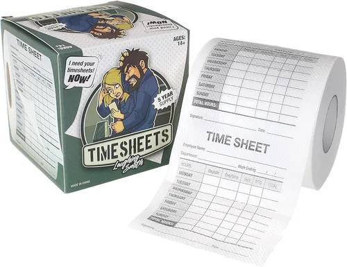 Miniatura 2 de Time Sheet - Divertido papel higiénico – Regalos de jubilación humorísticos para hombres y mujeres – Rollo de papel higiénico novedoso de broma