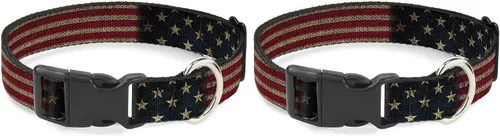 Miniatura 9 de Buckle-Down Collar de clip de plástico, elástico vintage de la bandera de EE. UU., 1/2 pulgada de ancho, se adapta a cuello de 8 a 12 pulgadas