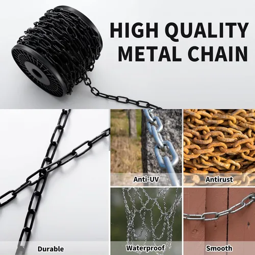Miniatura 4 de Cadenas colgantes de metal de 50 pies y 1/8 de pulgada, cadena para accesorios, cadena decorativa, cadena de servicio ligero, cadenas utilitarias