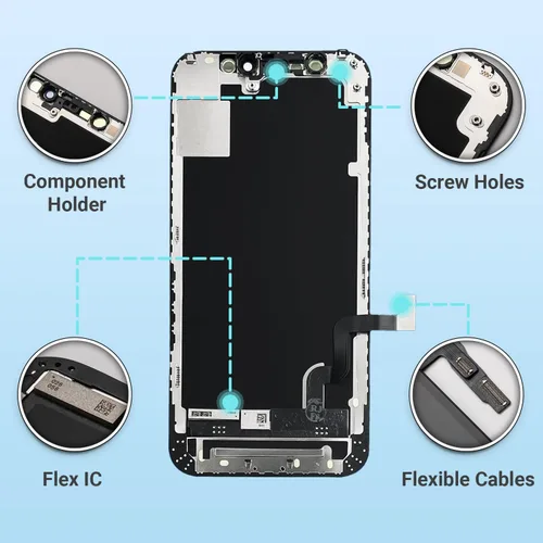 Miniatura 3 de Reemplazo de pantalla LCD de 5.4 pulgadas para iPhone 12, montaje digitalizador táctil 3D con herramientas de reparación, protector de pantalla