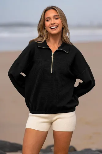 Miniatura 7 de PRETTYGARDEN Womens 2024 Fall Sweatshirt Half Zip Collar Pullover Oversized Long Sleeve Jacket