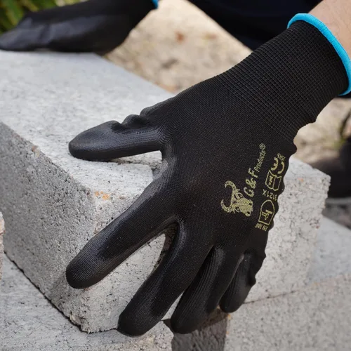 Miniatura 5 de G & F - Guantes de trabajo para hombre, agarre ligero, revestimiento de poliuretano, compatibles con pantalla táctil, flexibles y transpirables