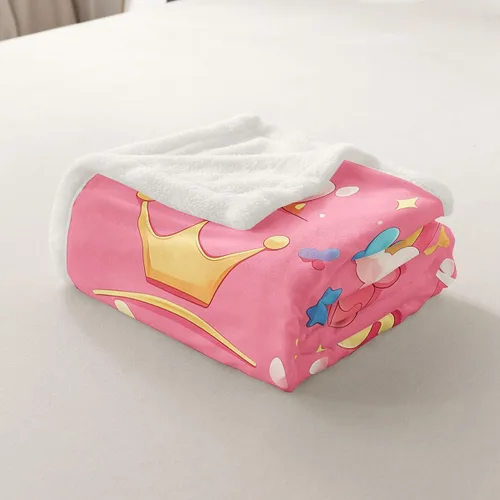 Miniatura 5 de Princess Flannel Blanket All Seasons,Rainbow Cloud Stars Butterfly Bed Blanket for Kawaii Home Decor,Dreamy Fairy Tale Castle Blanket for Kids Girls