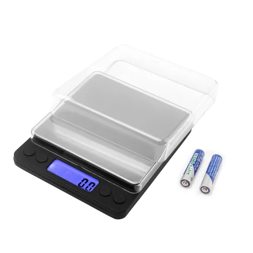 Pequeña báscula digital de cocina para alimentos, escala de medición de laboratorio de joyería, mini bolsillo negro, 105.82 oz/0.00 oz, adecuada