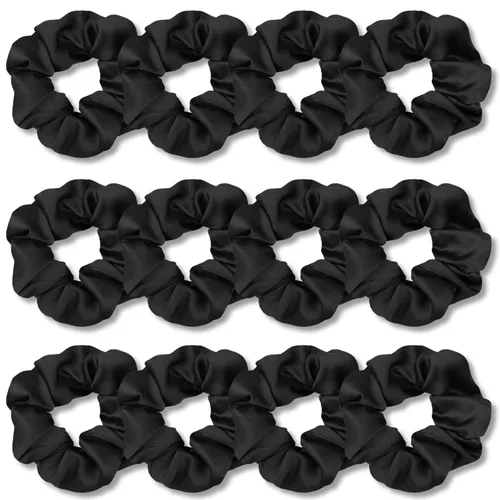 IVARYSS Coleteros para el Cabello para Dormir, Satén Premium Más Suave que la Seda para Mujeres con Cabello Rizado, Lindas Bandas Elásticas para
