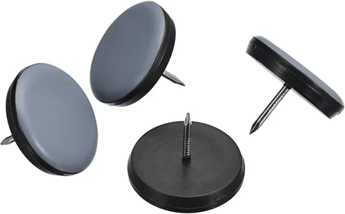 Miniatura 7 de uxcell Protectores de suelo para patas de silla, 24 piezas de 5/8 pulgadas – Deslizadores redondos de PTFE para muebles, almohadillas para muebles