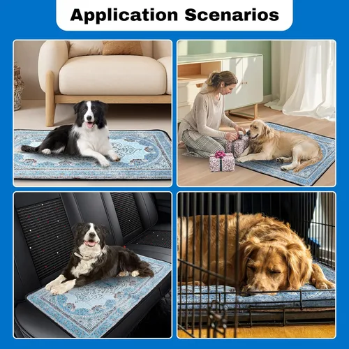 Miniatura 2 de PatiencET Almohadillas lavables para orina para perros y gatos, 72 x 72 pulgadas, súper absorbentes, a prueba de fugas, reutilizables, 1 almohadilla
