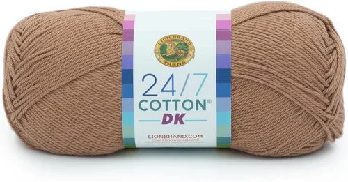 Miniatura 12 de Lion Brand Yarn Estampados DK de algodón 24/7, hilo para tejer, ganchillo y manualidades, azul, paquete de 1 Cotton Yarn for Knitting, Crochet