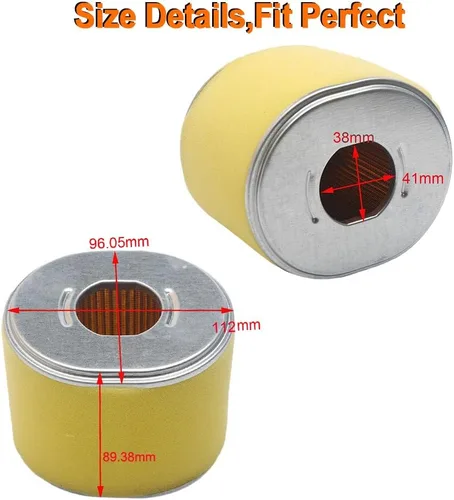 Miniatura 2 de HIFROM Paquete de 2 filtros de aire con bujía de repuesto para Honda GX340 GX390 11HP 13HP Motores cortacésped reemplazar 17210-ZE3-505 17210-ZE3-010