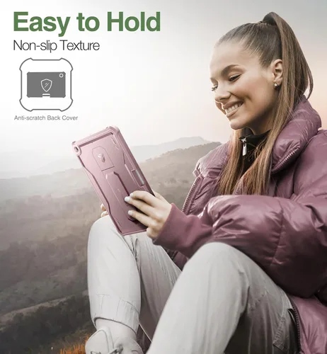 Miniatura 7 de Dexnor Funda para iPad de 9ª/8ª/7ª generación de 10.2 pulgadas, [protector de pantalla y soporte integrados] con soporte para bolígrafo, resistente