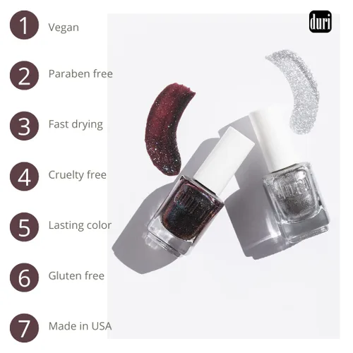 Miniatura 3 de duri Esmalte de uñas, 765 Cyber See, brillo metálico lavanda claro, cobertura completa, secado rápido, larga duración, fácil de aplicar, cosméticos