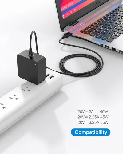 Miniatura 4 de Superer - Cargador para Lenovo exclusivo punta en ángulo Ideapad Yoga 3 Pro 1370 1170 1470 700 700-11ISK 700-14ISK 700S-14ISK 900 900-13ISK