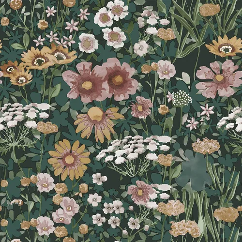 Orainege Papel tapiz autoadhesivo para despegar y pegar, diseño floral, estilo bohemio, vintage, de 16.9 x 118.1 pulgadas, diseño de margaritas,