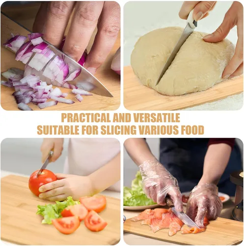 Miniatura 3 de Patelai Juego de 12 tablas de cortar de madera con asas, tabla de cortar grande para servir cocina, regalos a granel para mamá para verduras, carne