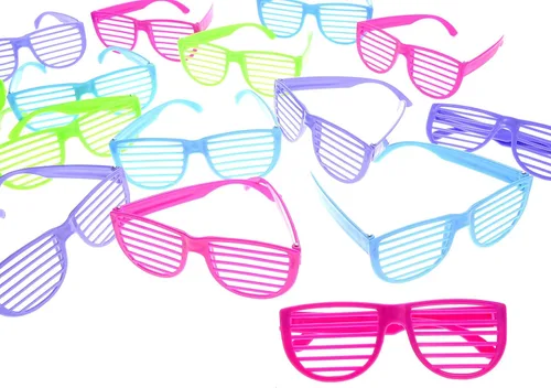 Miniatura 3 de PowerTRC Lentes de sol de los años 80 para niños, colores surtidos, paquete de 24 Recuerdos de fiesta, rellenos de bolsas de golosinas, suministros
