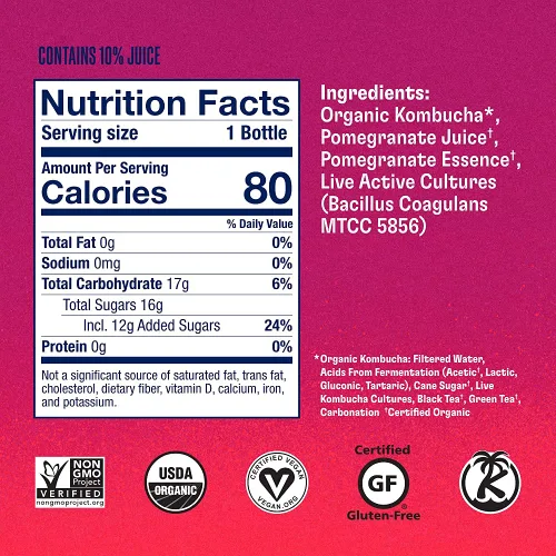 Miniatura 4 de Health-Ade Kombucha Tea - Bebida orgánica, té fermentado con probióticos vivos, ácidos desintoxicantes, apoya la salud intestinal, sin OMG, vegano