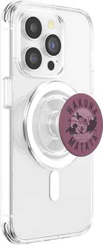 Miniatura 3 de Disney PopSockets MagSafe PopGrip de The Lion King Simba Timon Pumbaa Hakuna Matata Purple para iPhone
