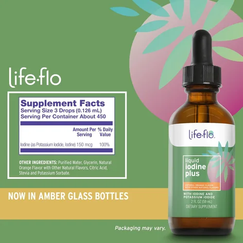 Miniatura 2 de Life-flo Yodo líquido más 150 mcg, suplemento para el apoyo tiroideo,* fórmula saludable de energía y metabolismo* con yodo y yoduro de potasio
