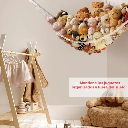 Miniatura 4 de Hamaca de Almacenamiento para Animales de Peluche Neto de Rincón - Gran Red de Hamaca de Juguete para Animales de Peluche Decoración de Habitación