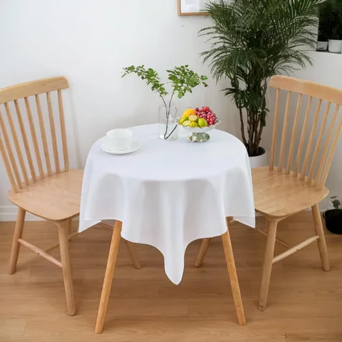 Miniatura 39 de Sancua Manteles cuadrados pequeños de 36x36 pulgadas - Mantel beige para mesas cuadradas o redondas, mantel de poliéster lavable para mesas