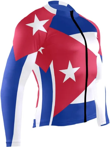Miniatura 2 de Camiseta de manga larga para hombre de la bandera de Cuba