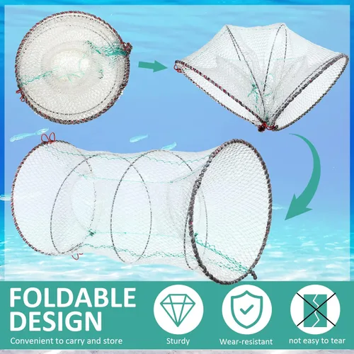 Miniatura 5 de Paquete de 4 trampas de cebo de pesca, trampa para cangrejos, trampa para cangrejos, trampa de langosta, trampa de langosta y camarones, trampas