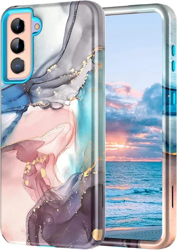 Miniatura 15 de Lamcase Funda para Galaxy S24 FE, resistente a prueba de golpes, híbrida de policarbonato duro, TPU suave, protección contra caídas de tres capas