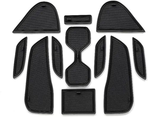 Great-luck Accesorios para el interior del automóvil, tapete de almacenamiento para puerta, tapete para portavasos, tapete antideslizante a prueba