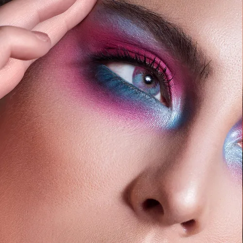 Miniatura 2 de Boobeen Paleta de sombra de ojos colorida de maquillaje - 16 colores, sombra de ojos mate y brillante, paletas de sombra de ojos brillantes, Azul