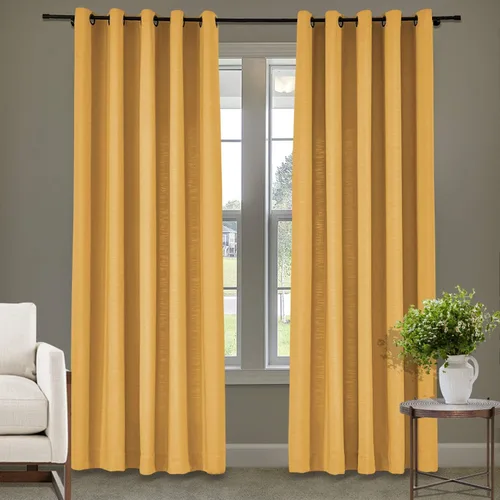 Miniatura 29 de Frelement Cortinas de lino de lino de bronce con ojales para interiores, tratamiento de ventanas para sala de estar, dormitorio, habitación