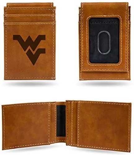 Miniatura 126 de Cartera de bolsillo frontal grabada con láser NCAA - Compacta/Cómoda/Delgada