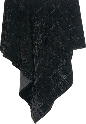 Miniatura 2 de HiEnd Accents Stella - Cobija de terciopelo de seda sintética, color negro, 50x60 pulgadas, cobijas de doble puntada de felpa suaves y acogedoras
