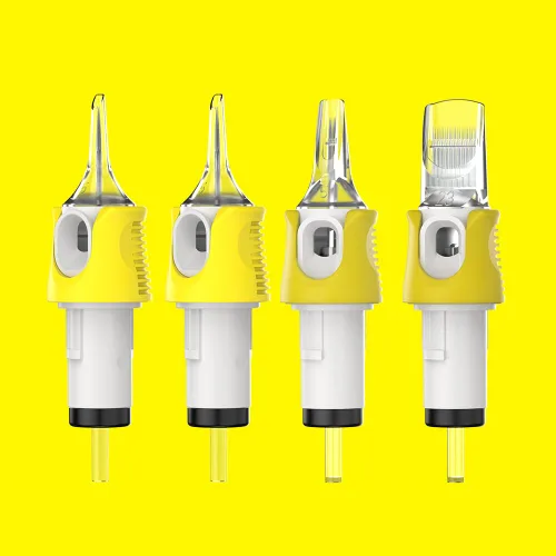 Miniatura 5 de Hawink 3RS Cartucho de agujas de tatuaje #10 Bugpin 3 Round Shader M-Taper 16PCS con Membrana Cartuchos de repisa de dedo desechables profesionales